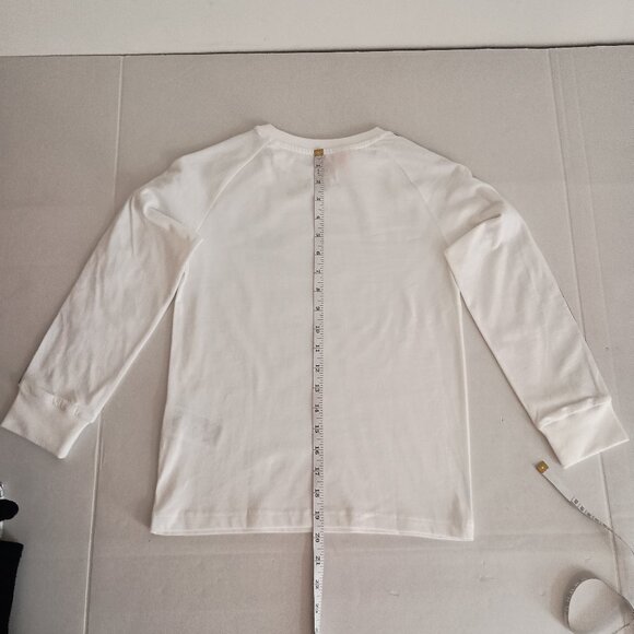 Adidas Boys White Long Sleeve T-Shirt Black Arm Stripes Size XS 7-8 years - Picture 13 of 16